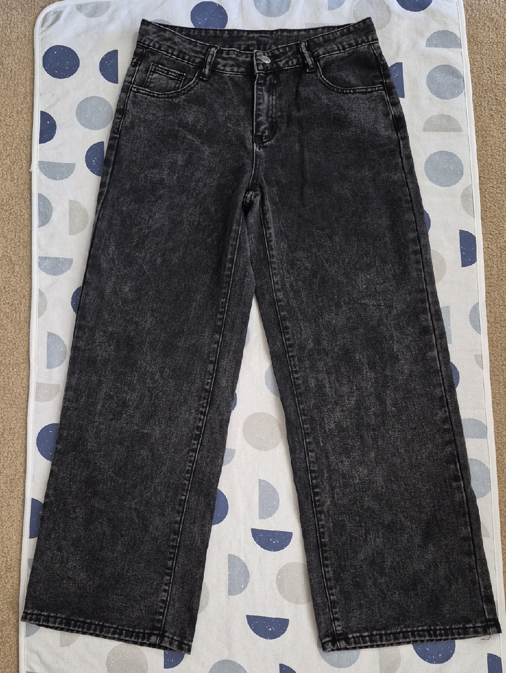 Women's Black Wide Leg Jeans Size M